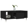 vidaXL Coffee Table Black Engineered Wood Medium Coffee Table