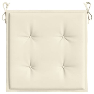 vidaXL Garden Chair Cushions 2 pcs Cream 15.7"x15.7"x1.2" Oxford Fabric