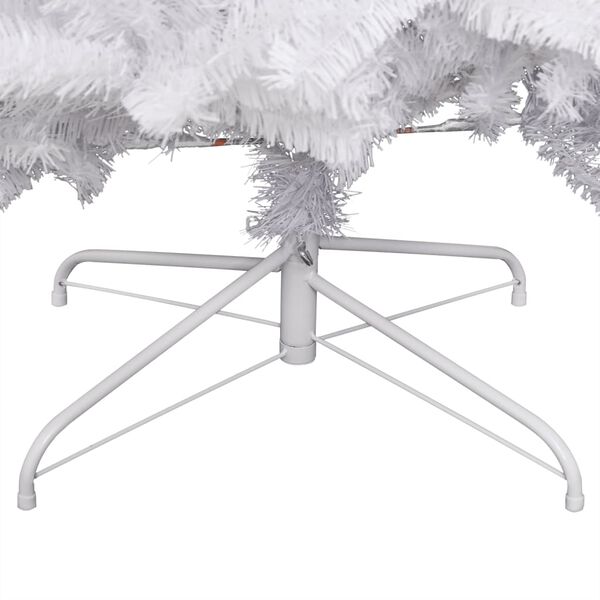 vidaXL Artificial Hinged Christmas Tree White PVC 70.9 in