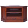 vidaXL Corner TV Cabinet Dark brown Solid mahogany wood Compact corner