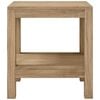 vidaXL Bathroom Side Table Natural Teak Solid Teak Wood 17.7x13.8x17.7 in