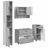 vidaXL Bathroom Furniture Set with Drawer with Shelf 4 pcs Grey Sonoma