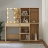 vidaXL LED Dressing Table With Cabinet Sonoma oak Engineered wood, acrylic