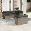 vidaXL Garden Sofa Set Gray PE rattan Large Modular Garden Sofa Set