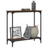 vidaXL Console Table Brown Oak Engineered Wood and Metal