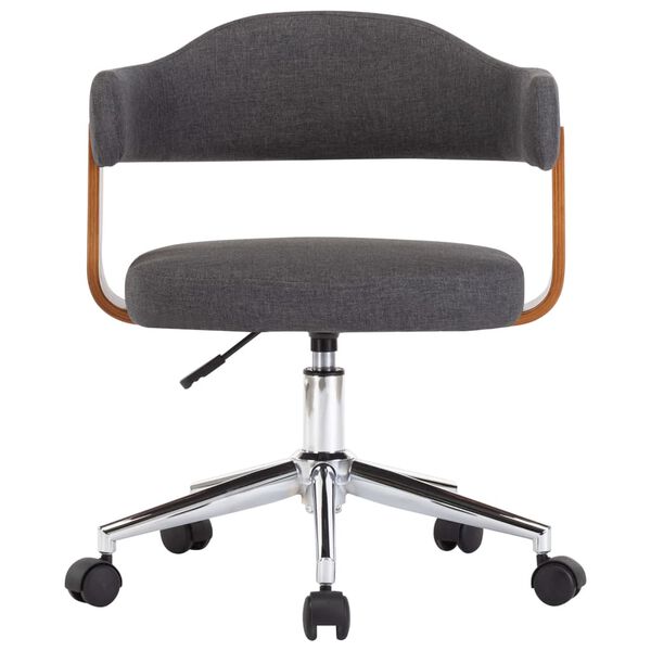 vidaXL Office Chair Gray Fabric (90% cotton, 10% polyester), bentwood, metal