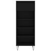 vidaXL Shoe Cabinet Black Engineered Wood Medium Shoe Cabinet