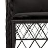 vidaXL Garden Dining Set Black PE rattan Washable Covers