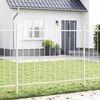 vidaXL Garden Fence 7 pcs White 66.93 x 64.96 in Powder-Coated Steel