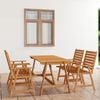 vidaXL Outdoor Dining Set Rich Wood Brown Solid Acacia Wood Medium