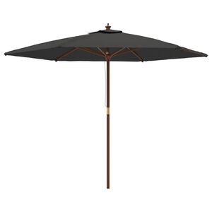 vidaXL Garden Parasol Anthracite 100% Polyester Fabric Large