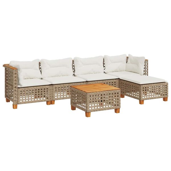 vidaXL Garden Sofa Set Beige