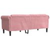 vidaXL Sofa Pink Velvet, Plywood, Solid Wood 2-Seater Stylish Design