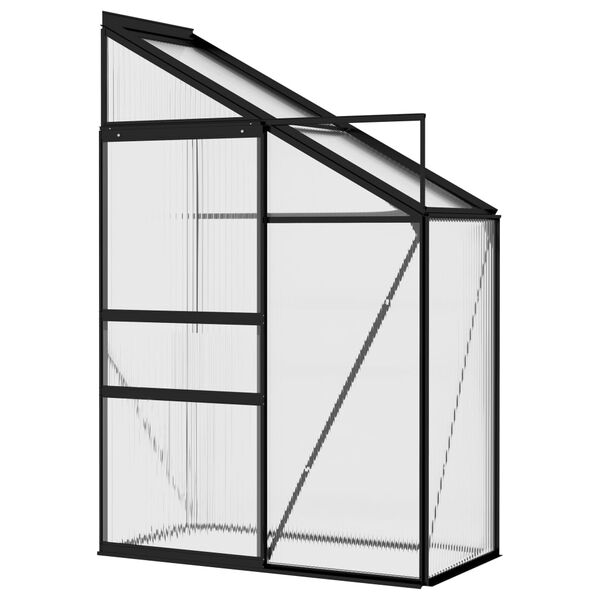 vidaXL Greenhouse Anthracite & Transparent Aluminum & Polycarbonate Large