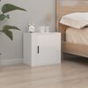 vidaXL Wall-mounted Bedside Cabinet White Engineered wood