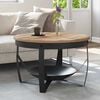 vidaXL Coffee Table Brown, Black Rough mango wood, iron Medium Durable