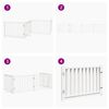 vidaXL Dog Gate Set of 4 White Solid fir wood 126.0 in total length