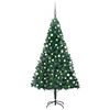 vidaXL Artificial Christmas Tree Green PVC, Steel, Plastic 4 ft