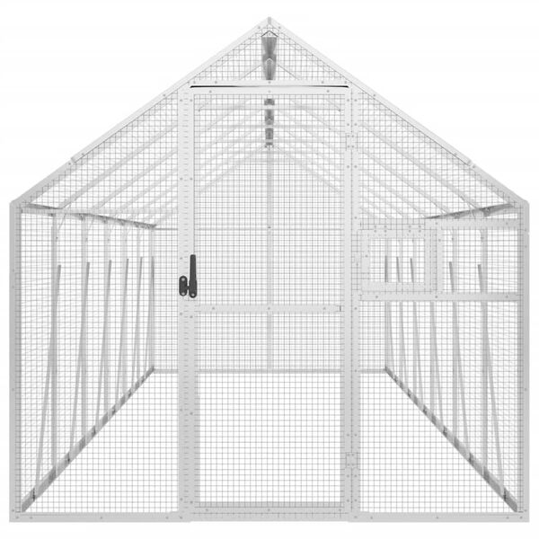 vidaXL Aviary Silver Aluminum, galvanized welded wire mesh Large Durable