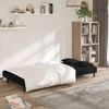 vidaXL Sofa Bed Black Velvet (100% polyester), wood, plastic 2-seater