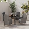 vidaXL Outdoor Dining Set Grey, Black, Dark Grey