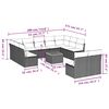 vidaXL Garden Sofa Set Black PE Rattan Large Modular Garden Sofa Set