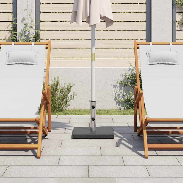 vidaXL Parasol Base Black Granite 17.7 in x 17.7 in base Parasol Base