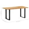 vidaXL Dining Table Multicolor Solid reclaimed wood, powder-coated steel