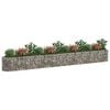 vidaXL Gabion Raised Bed Silver Galvanized Steel Large Tough