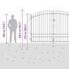 vidaXL Garden Gate with Lock Gray 78.7" x 118.1" Steel