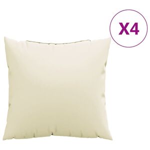vidaXL Throw Pillows 4 pcs Cream 23.6"x23.6" Fabric