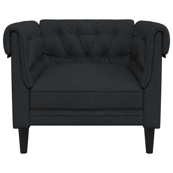 vidaXL Chesterfield Sofa Chair Black