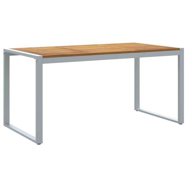 vidaXL Garden Dining Table Grey 62.99 x 31.50 x 29.53 in