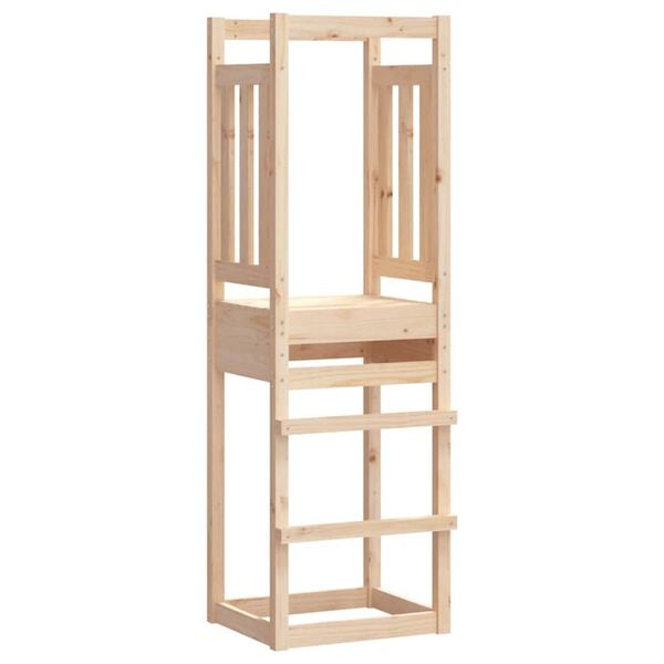 vidaXL Play Tower Natural Pine Solid Pine Wood Standard Durable