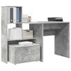vidaXL Desk Concrete Grey 51.77 x 19.69 x 41.93 in Engineered Wood