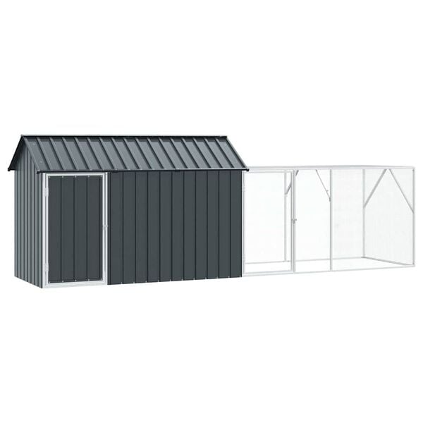 vidaXL Bird Cage Anthracite 416.5 x 103 x 142 cm Galvanized steel