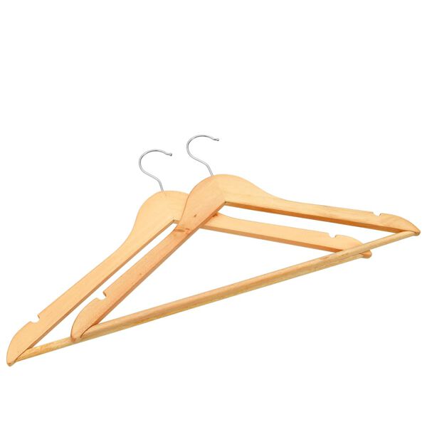 vidaXL Hanger Set of 20 Light Brown Hardwood, metal Standard Rotatable