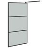 vidaXL Walk-in Shower Wall 39.4"x76.8" Dark ESG Glass Black