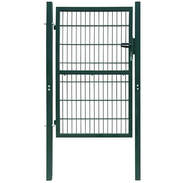 vidaXL 2D Fence Gate (Single) Green 39.4x47.2"