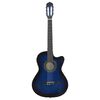 vidaXL Western Classical Cutaway Guitar with Equalizer 6 Strings Blue