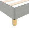 vidaXL Bed Frame Light Grey Polyester, Plywood, Engineered Wood Full