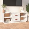 vidaXL TV Cabinet White Solid Pine Wood 39.4 in x 13.4 in x 15.7 in