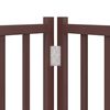 vidaXL Dog Gate Set of 4 Brown oak Solid fir wood 31.5 x 35.4 x 0.8 in