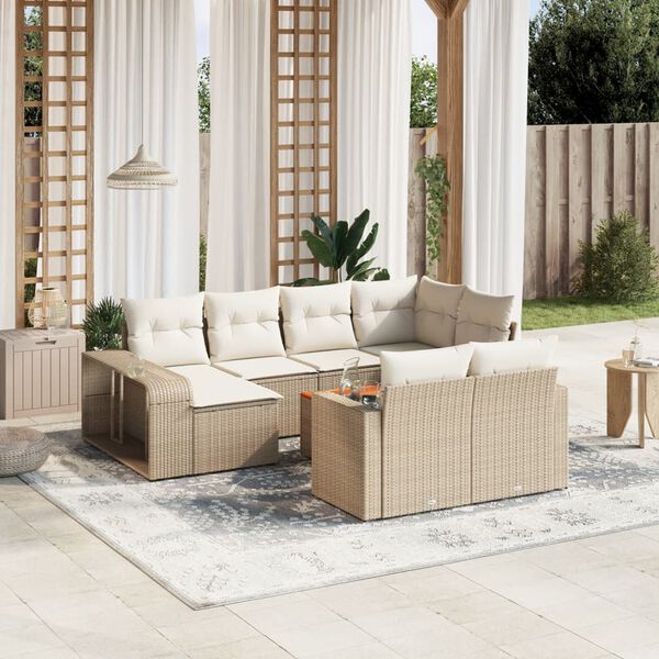 vidaXL Garden Sofa Set Beige