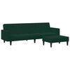 vidaXL Sofa Set Dark Green Velvet (100% polyester), wood, plastic Large