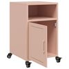 vidaXL Bedside Cabinet Set of 2 Pink Cold-rolled steel Small