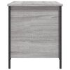 vidaXL Storage Bench Grey Sonoma Engineered wood, Metal Medium