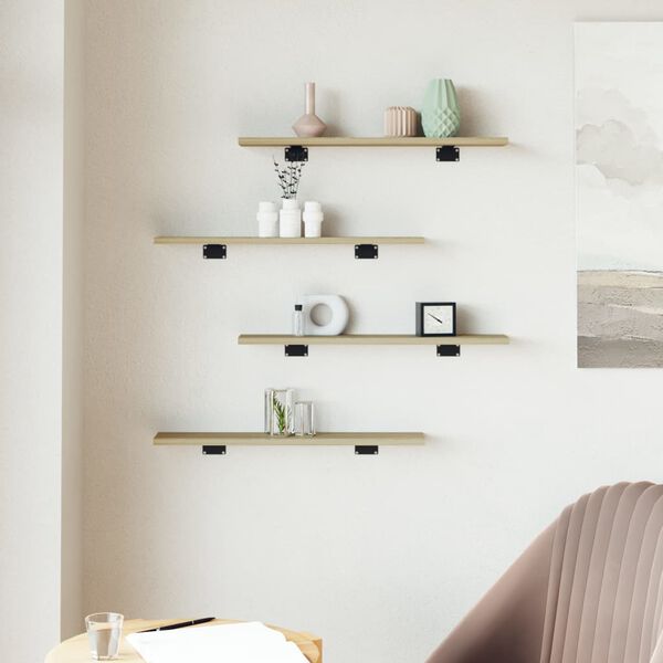 vidaXL Shelf Set of 8 Sonoma Oak Engineered Wood Small Simple