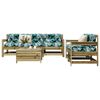 vidaXL Garden Sofa Set Natural Wood Solid Pine Wood Standard Modular