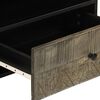 vidaXL TV Cabinet Black Solid mango wood, engineered wood Standard
